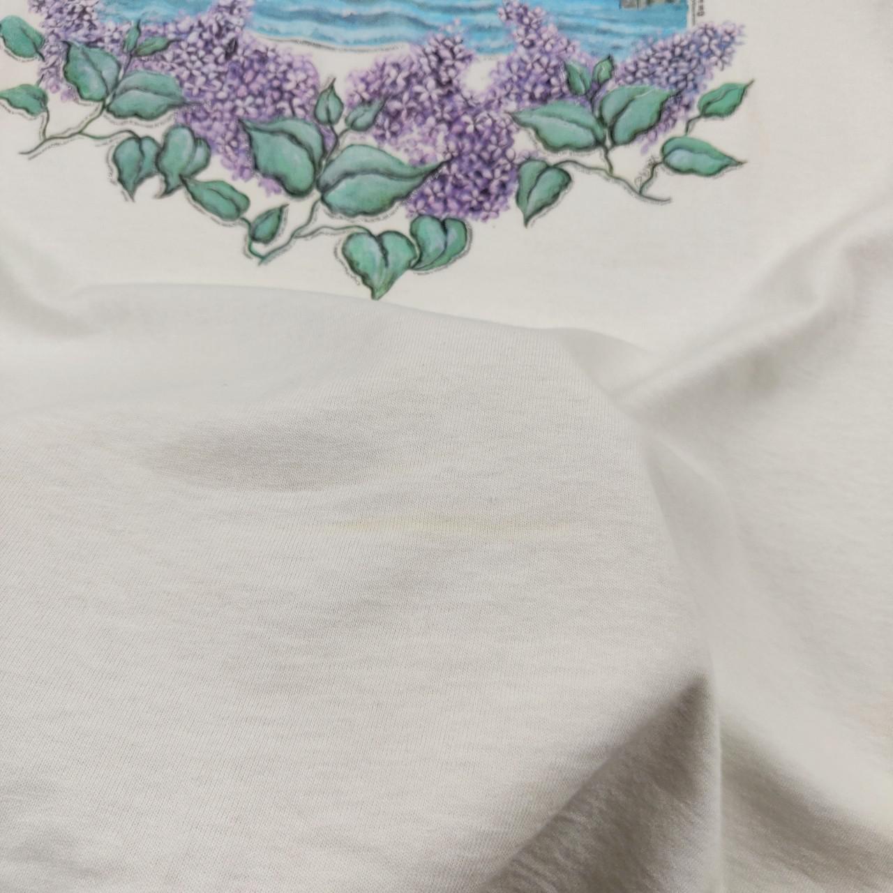 American Vintage Women's White and Purple T-shirt (3)