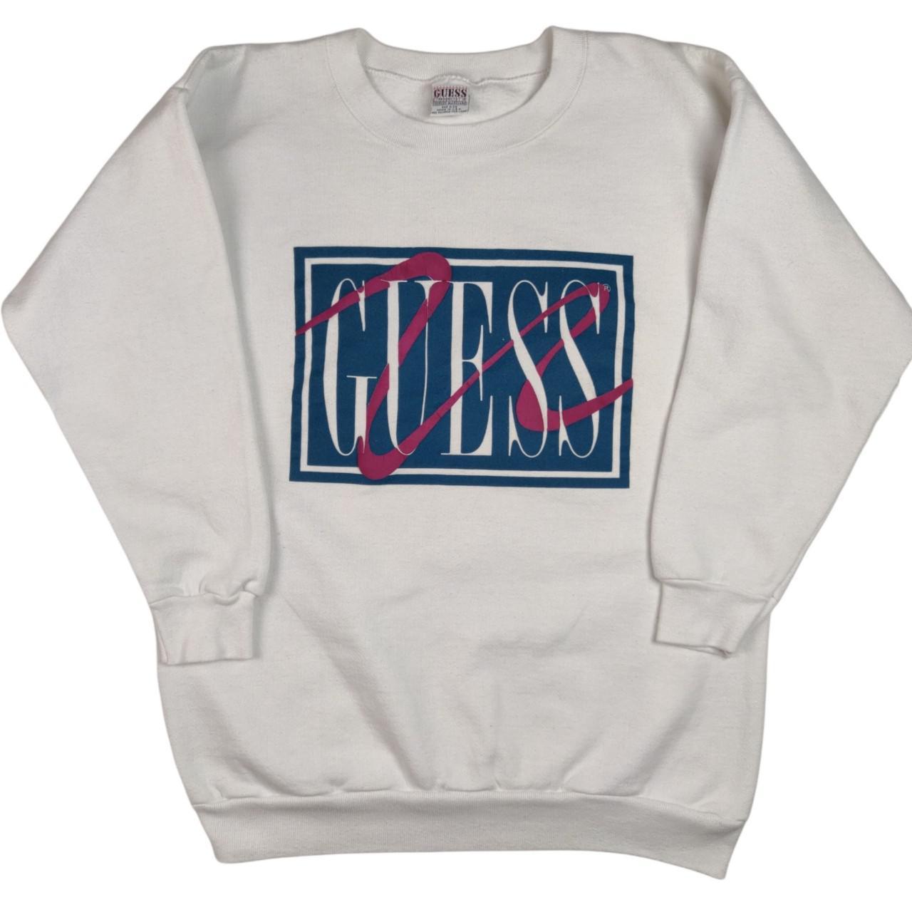 Guess Men's White and Pink Sweatshirt (2)