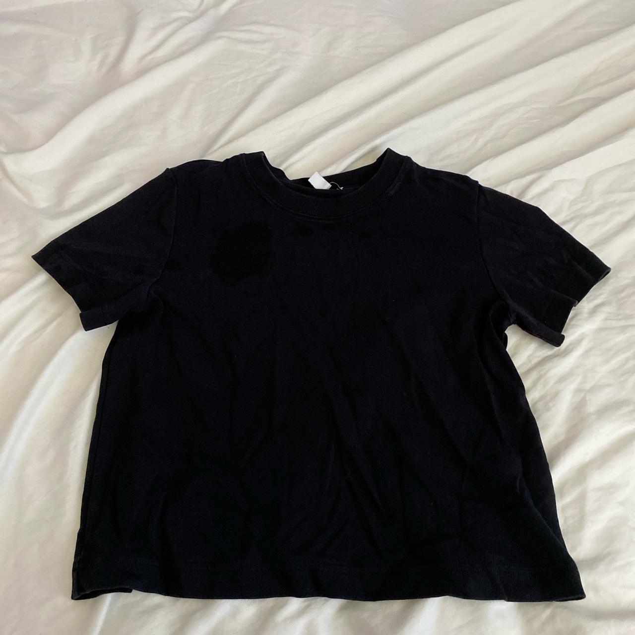 COS BOXY-FIT HEAVYWEIGHT T-SHIRT in black - Depop