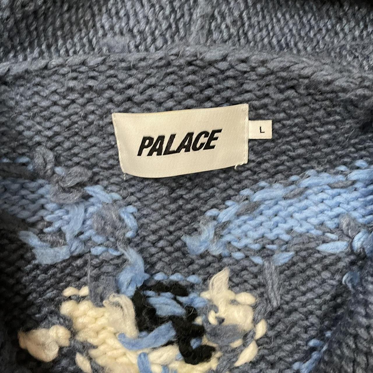 Palace soap dodger knit navy, Knit zip up sweater...