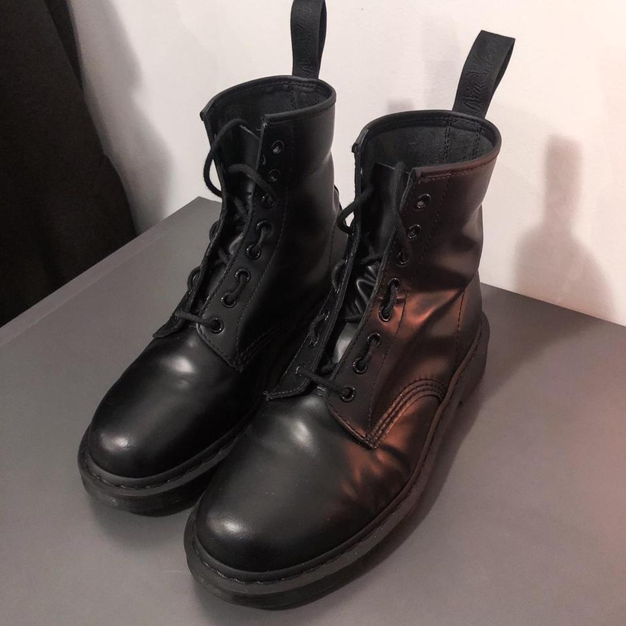 Dr. Martens 1460 MONO mens 8-eye boots. These boots... - Depop