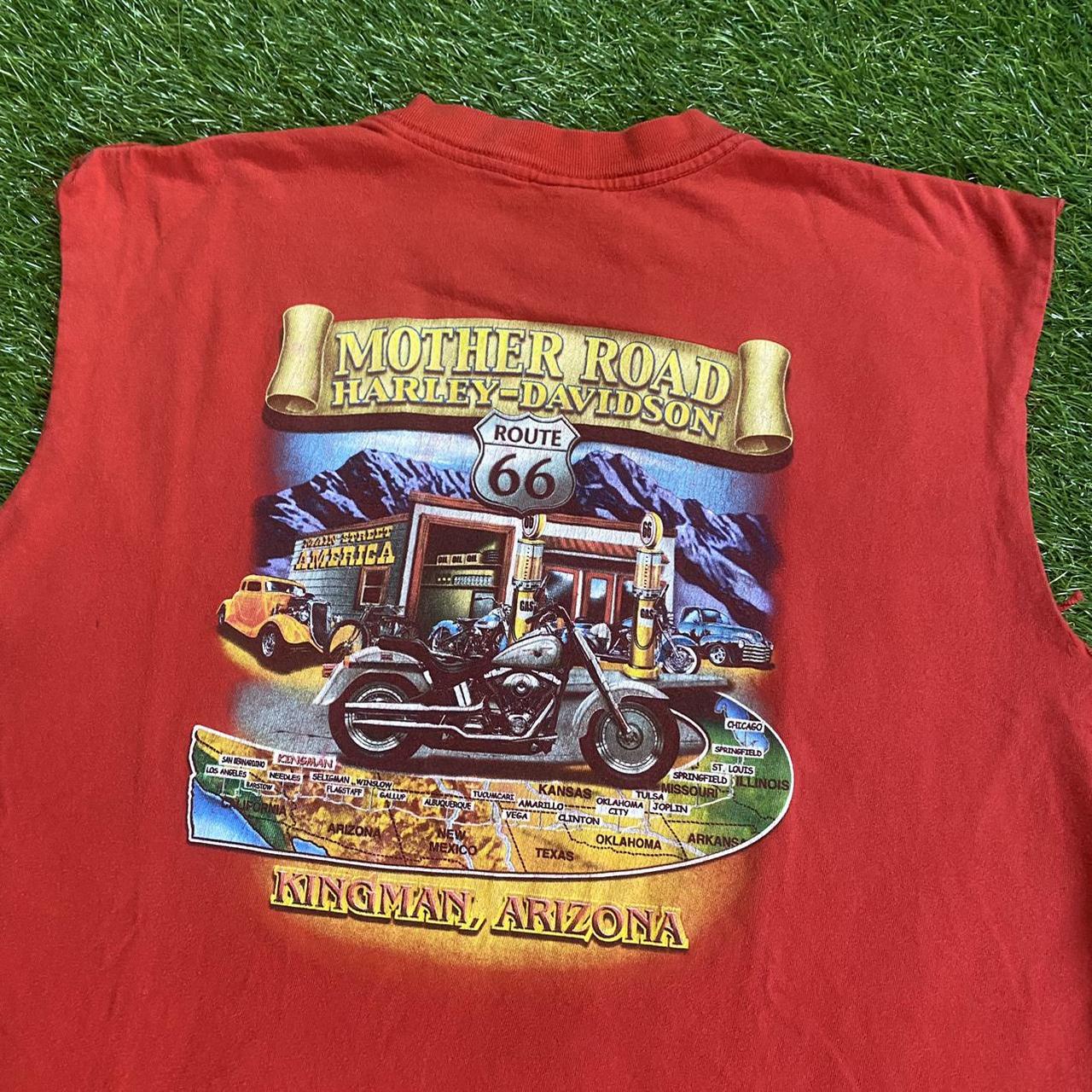 Harley Davidson Kingman Arizona Mother Road Red Cut... Depop
