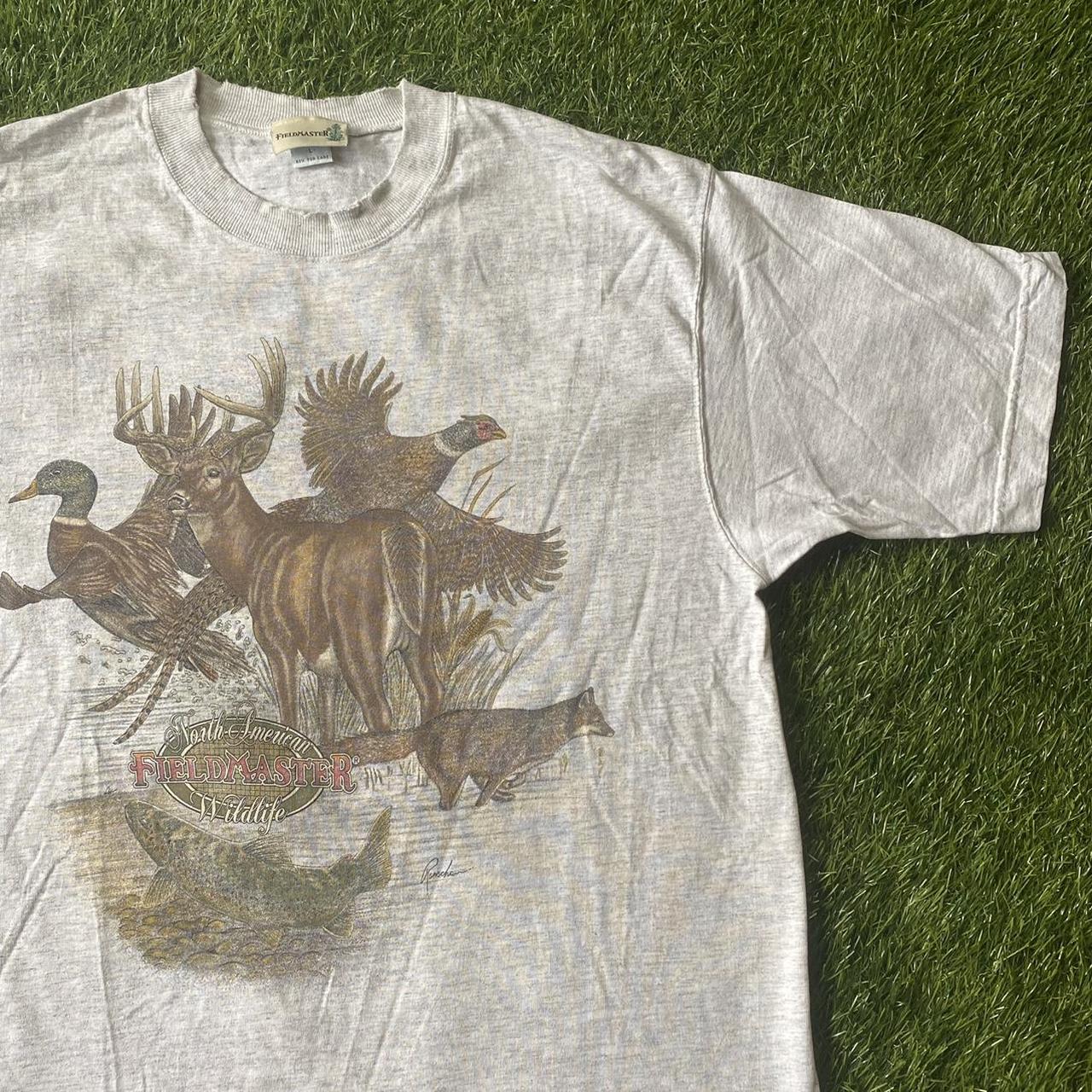 Vintage 90s Fieldmaster Wildlife Animals Tee Shirt... - Depop