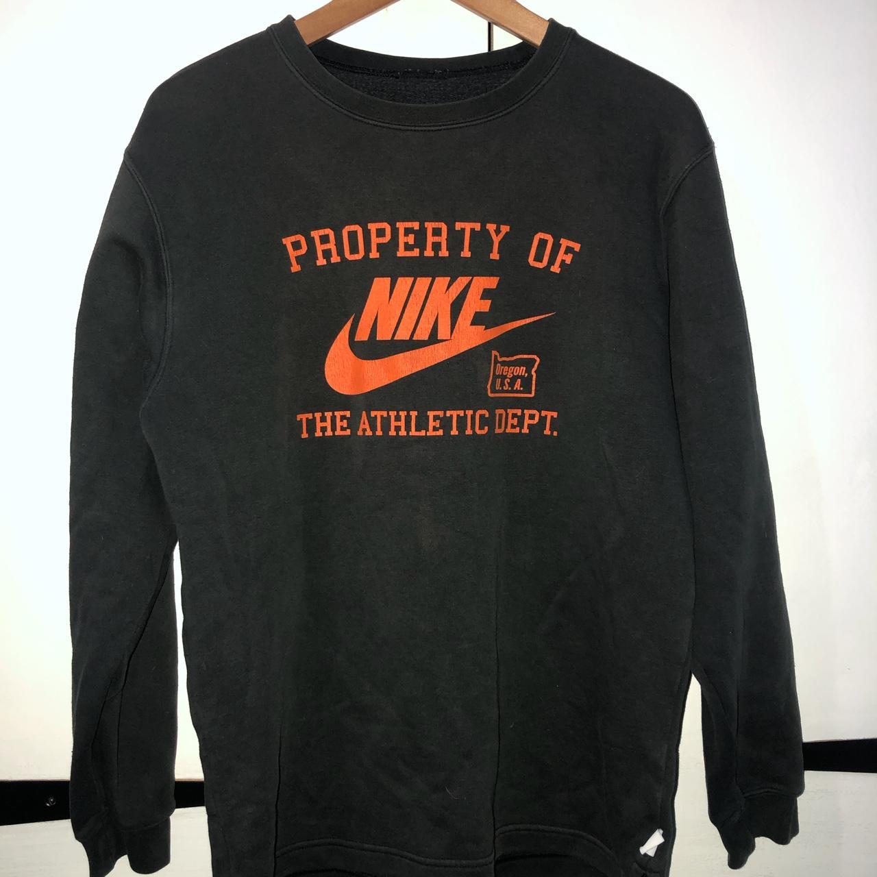 upside down nike logo sweatshirt