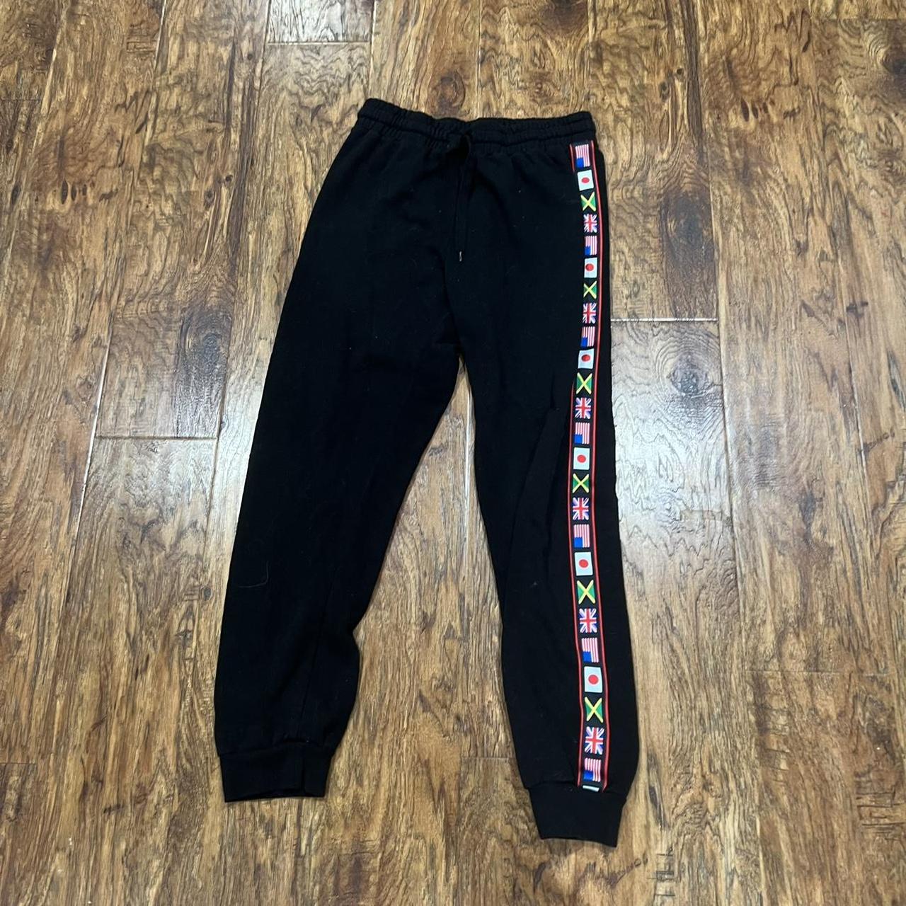 sweatpants with flags - Depop