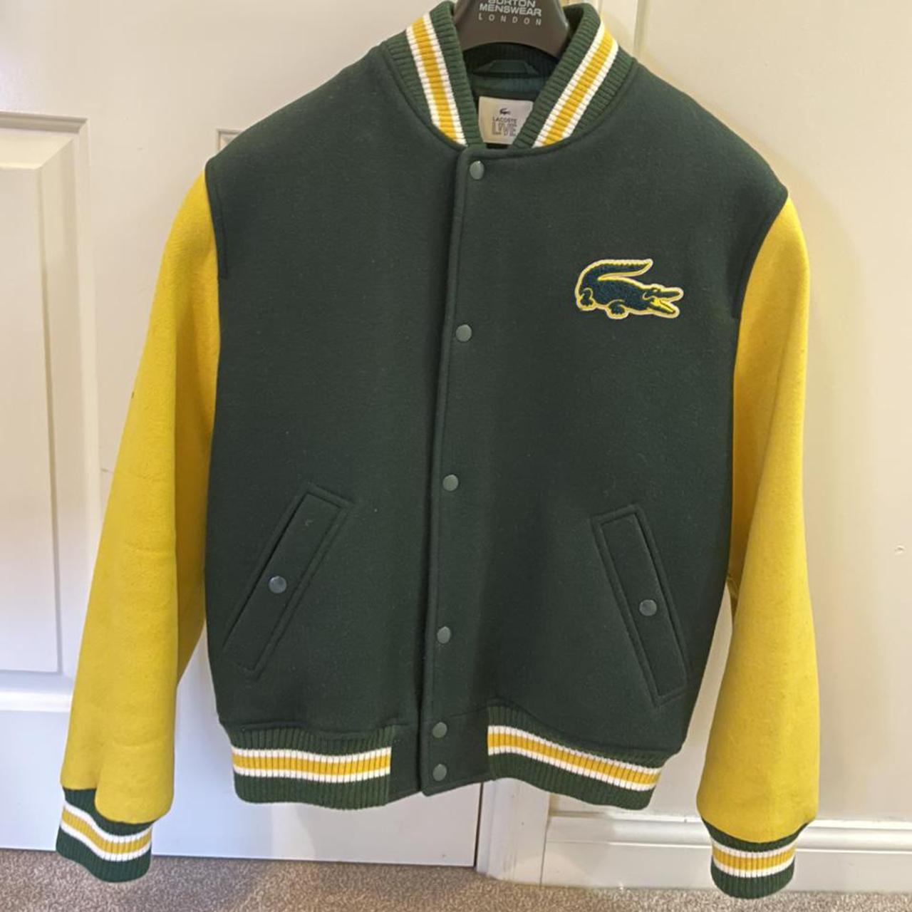 Lacoste Men's Green and Yellow Depop