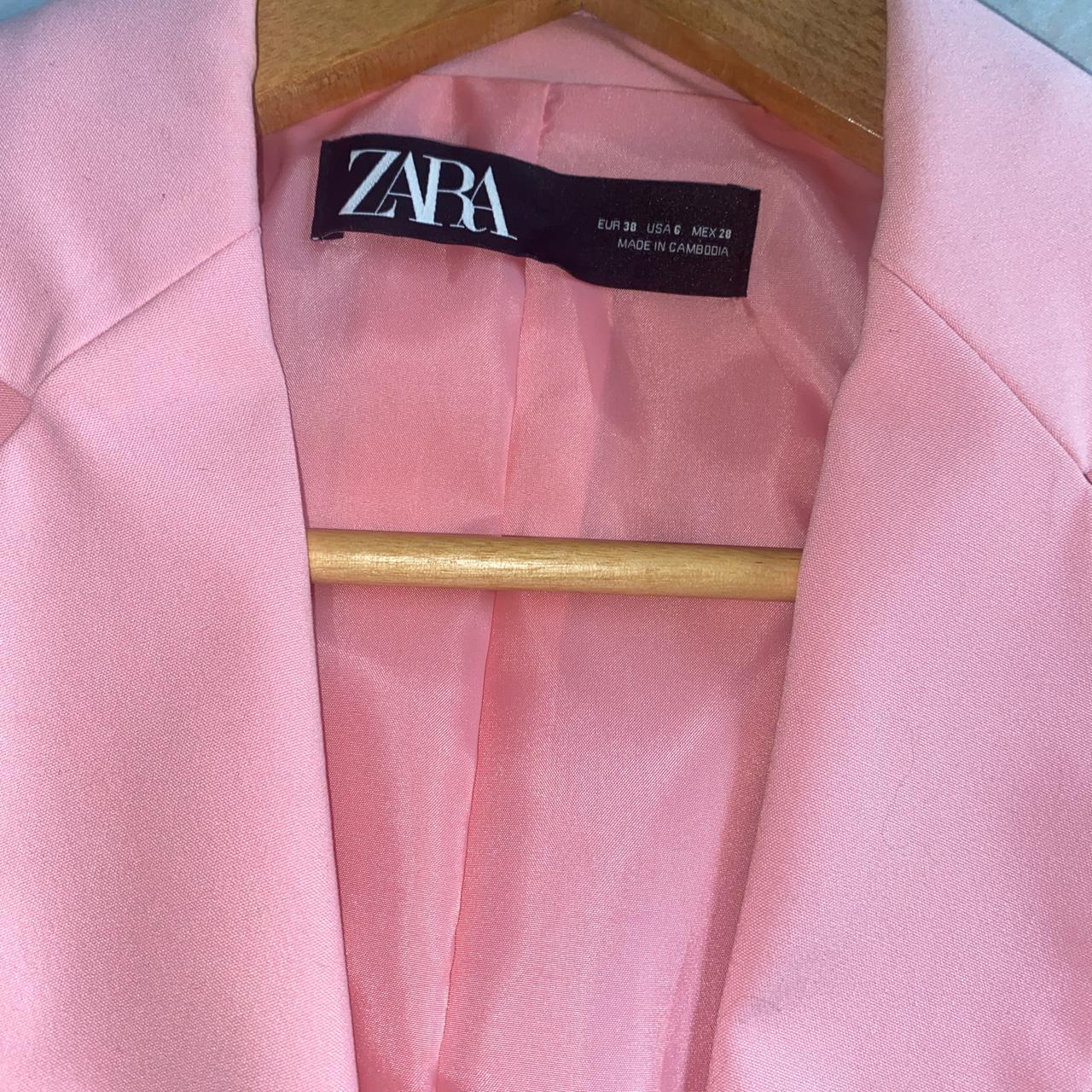 Zara Pink suit co ord Only worn once Blazer and... Depop