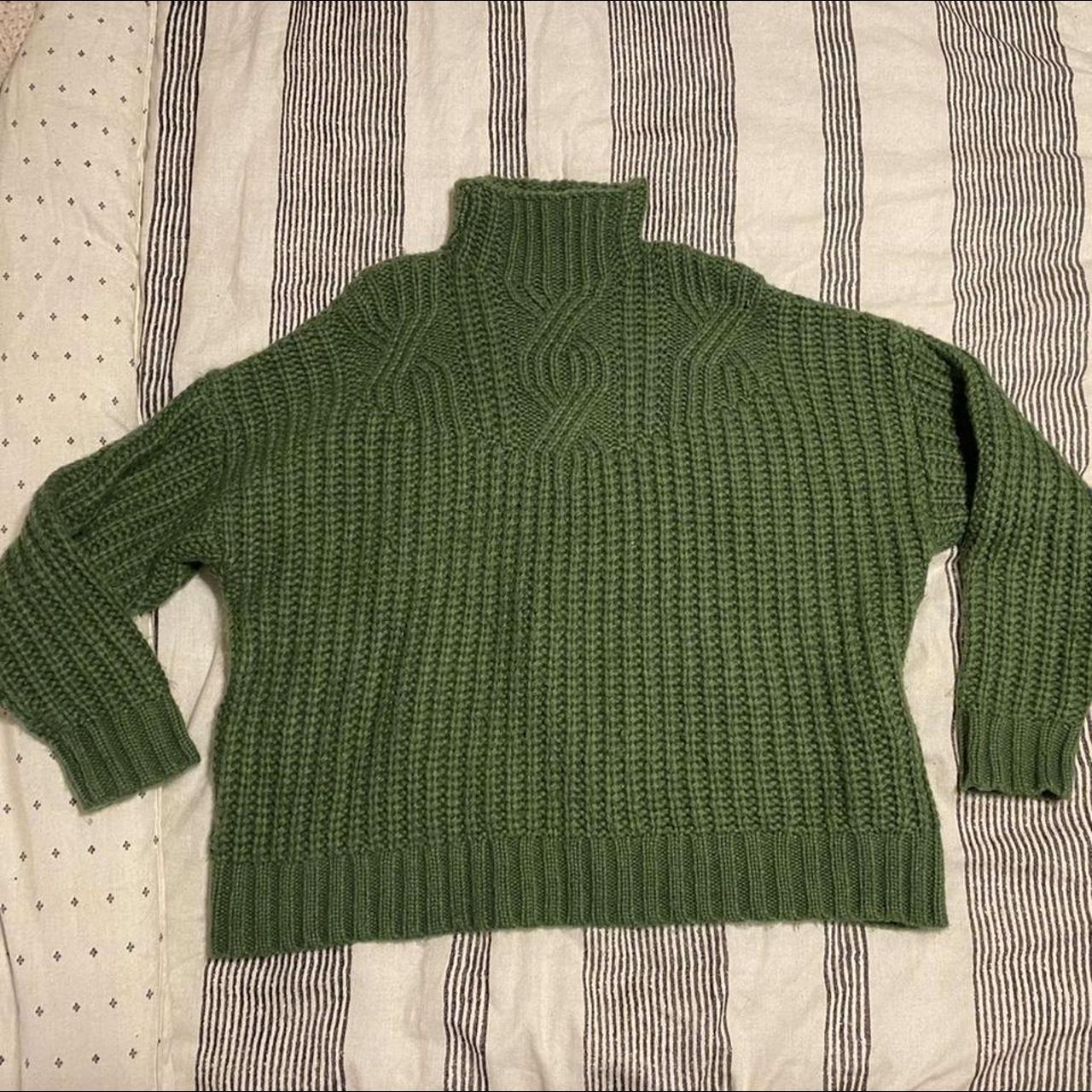 Green Aerie Chunky Knit Sweater, good condition and... - Depop