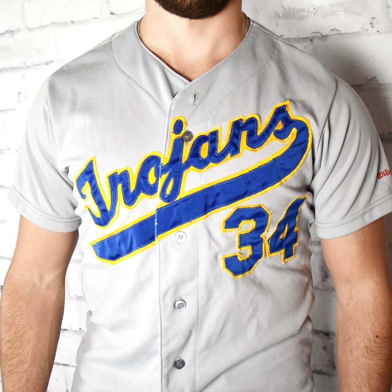 Vintage Wilson Trojans Baseball Jersey Super dope... Depop