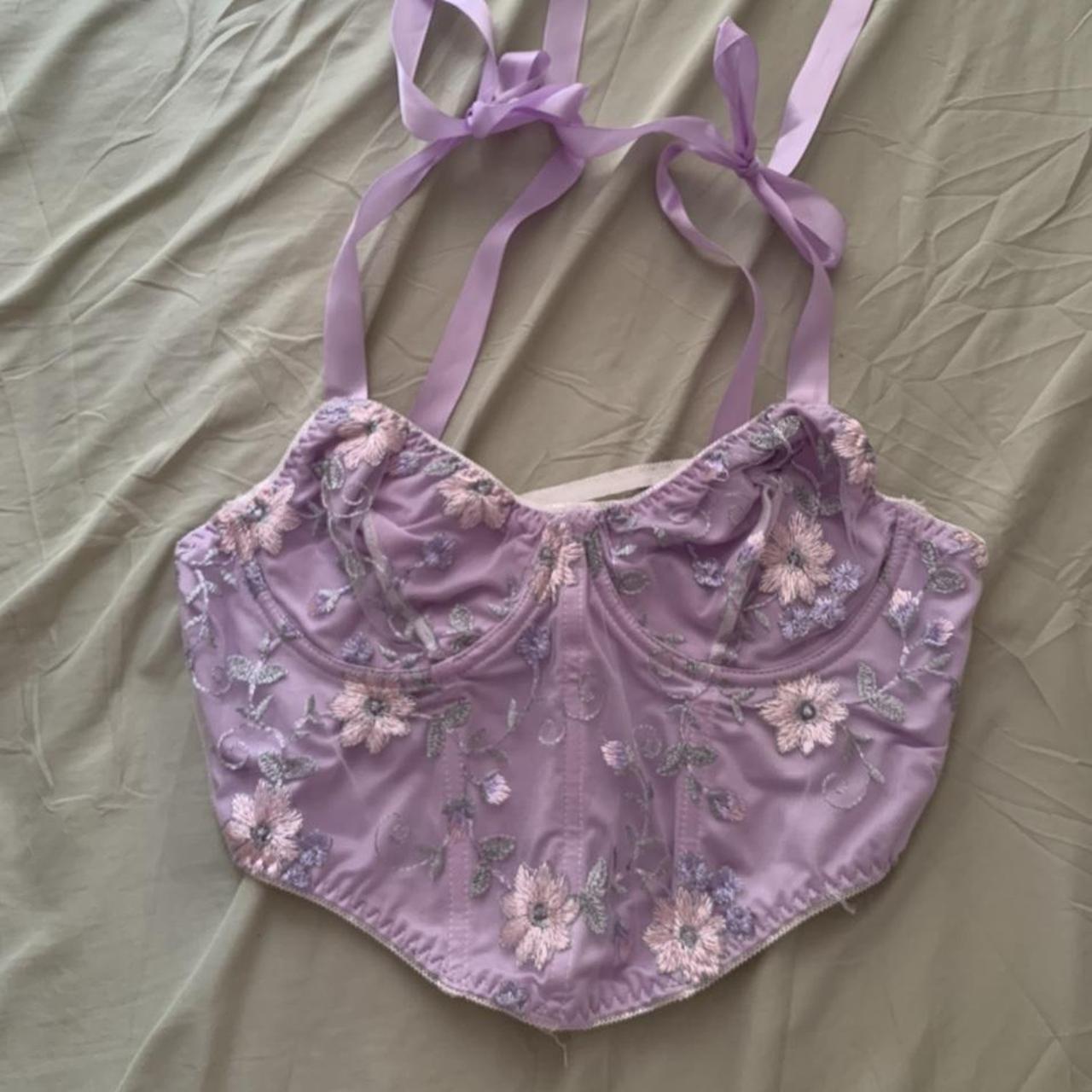 Shein floral corset top Only worn a couple times... Depop