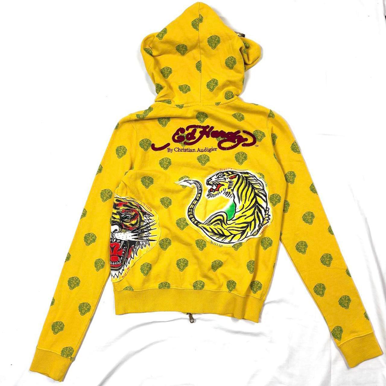 ED HARDY HOODIE SIZE SMALL WOMENS MONOGRAM ZIP Depop   P0 