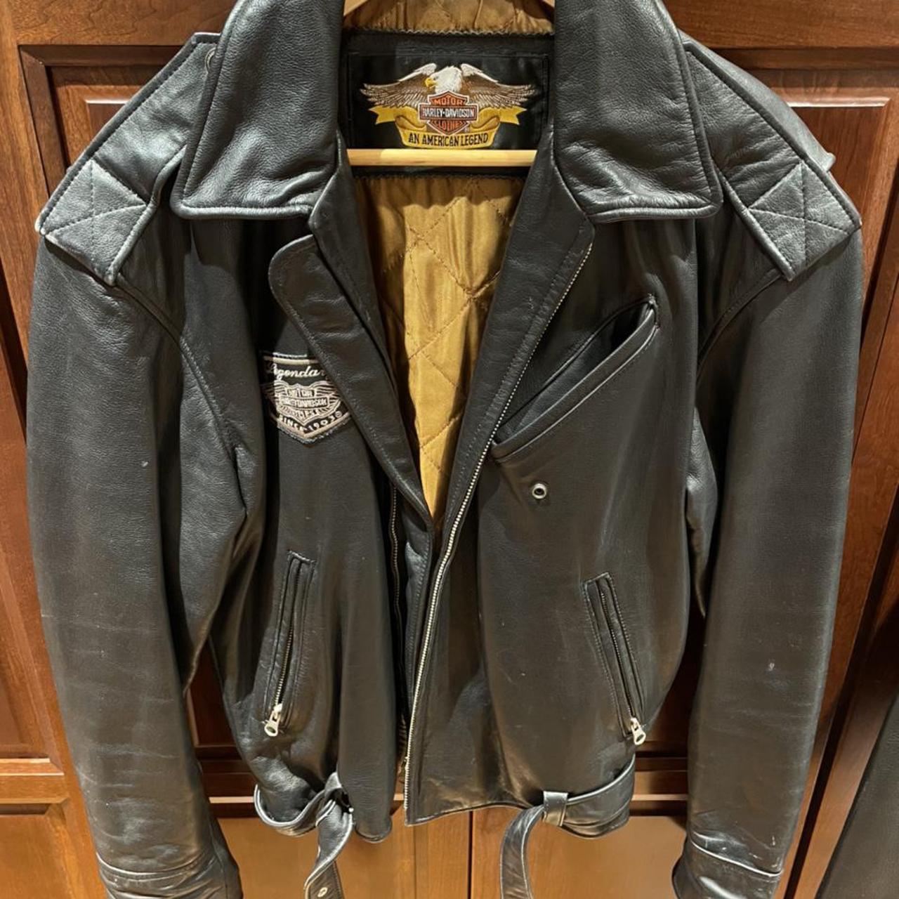 Vintage 90’s Harley Davidson leather jacket. Size... - Depop