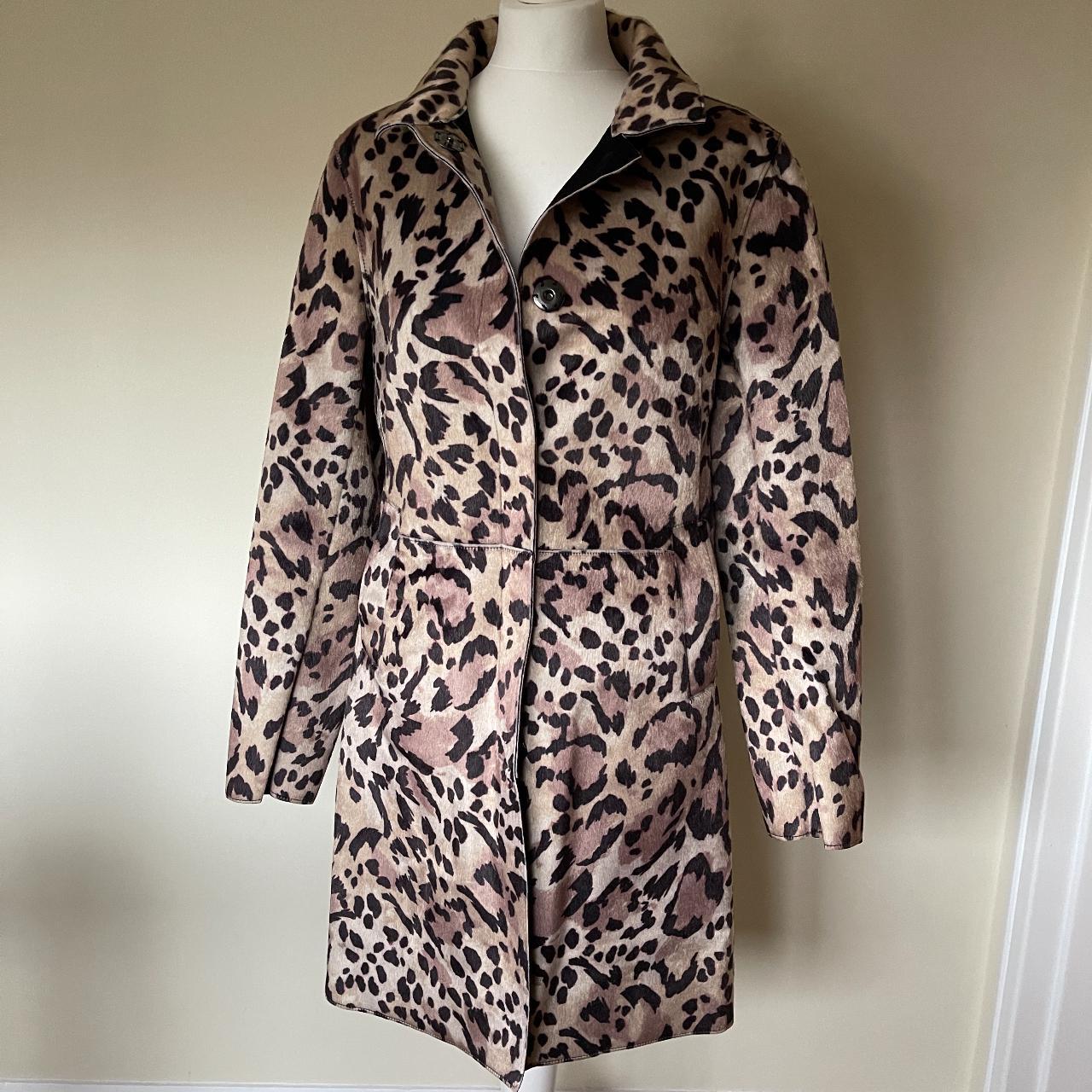 warehouse leopard print coat