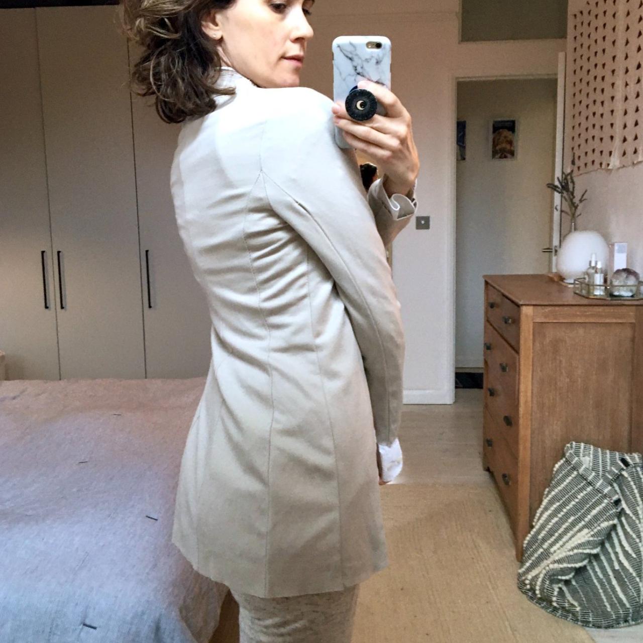 MINIMAL CREAM JERSEY BLAZER JACKET SMALL SIZE... Depop