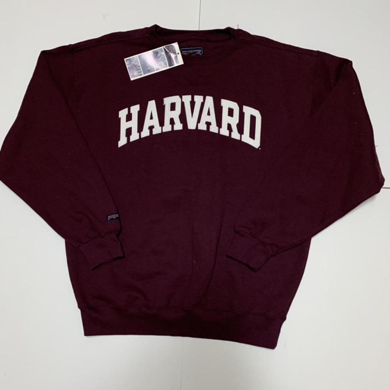 THROWBACK BURGUNDY JANSPORT HARVARD CREWNECK SWEATER... - Depop