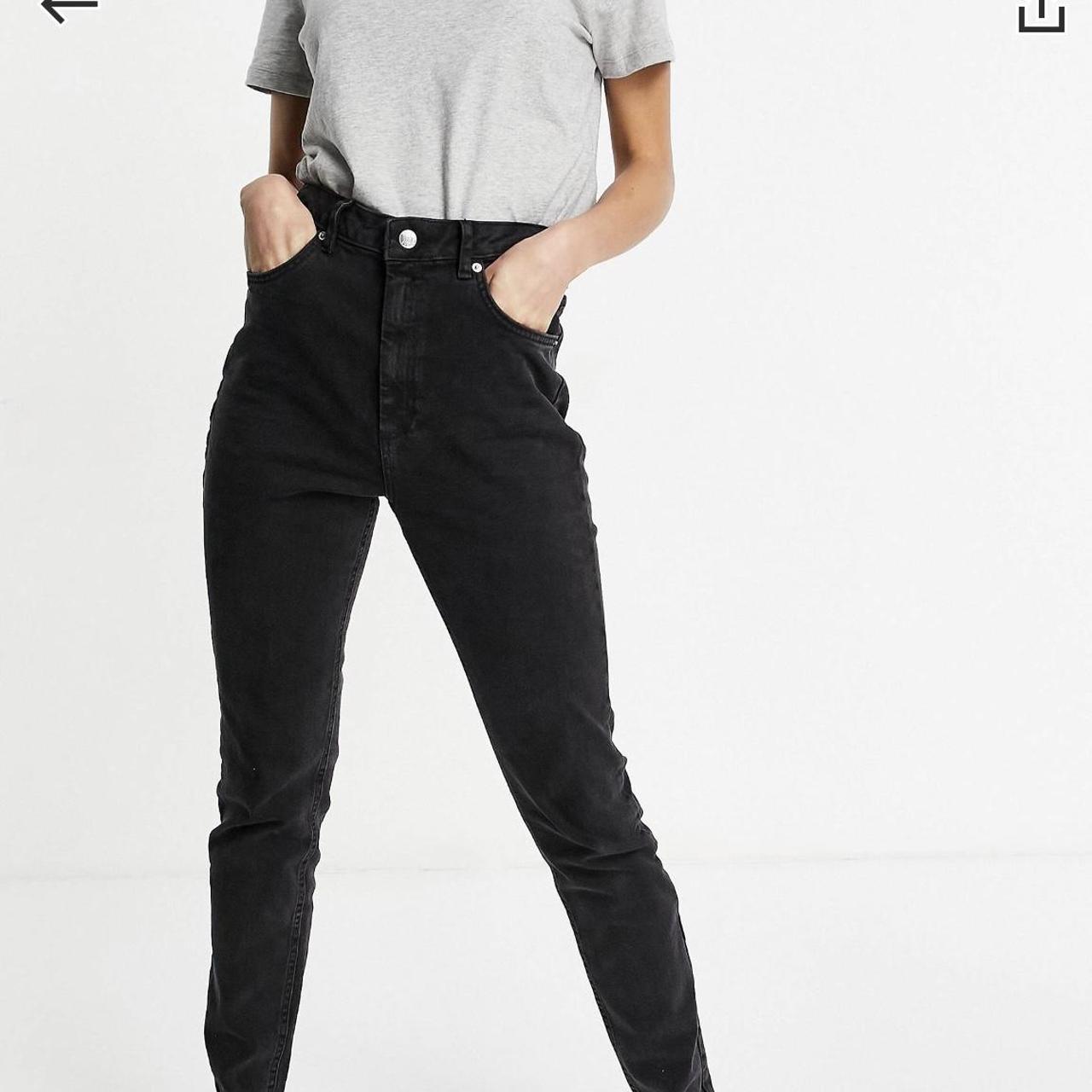 Asos tall black mom jeans. Bought but not a good... Depop