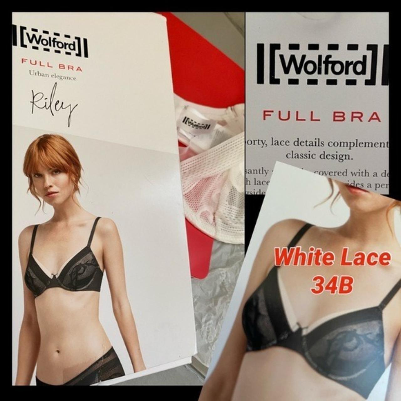 High end Wolford bra NWT and box. It's white lace - Depop