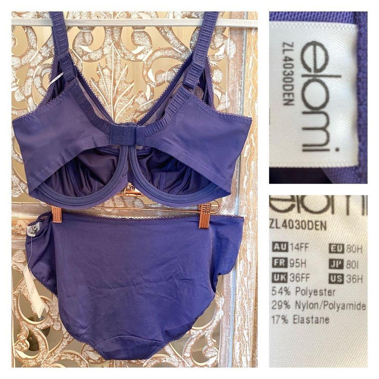 Product Image 3 - NWT Elomi set purple embroidery