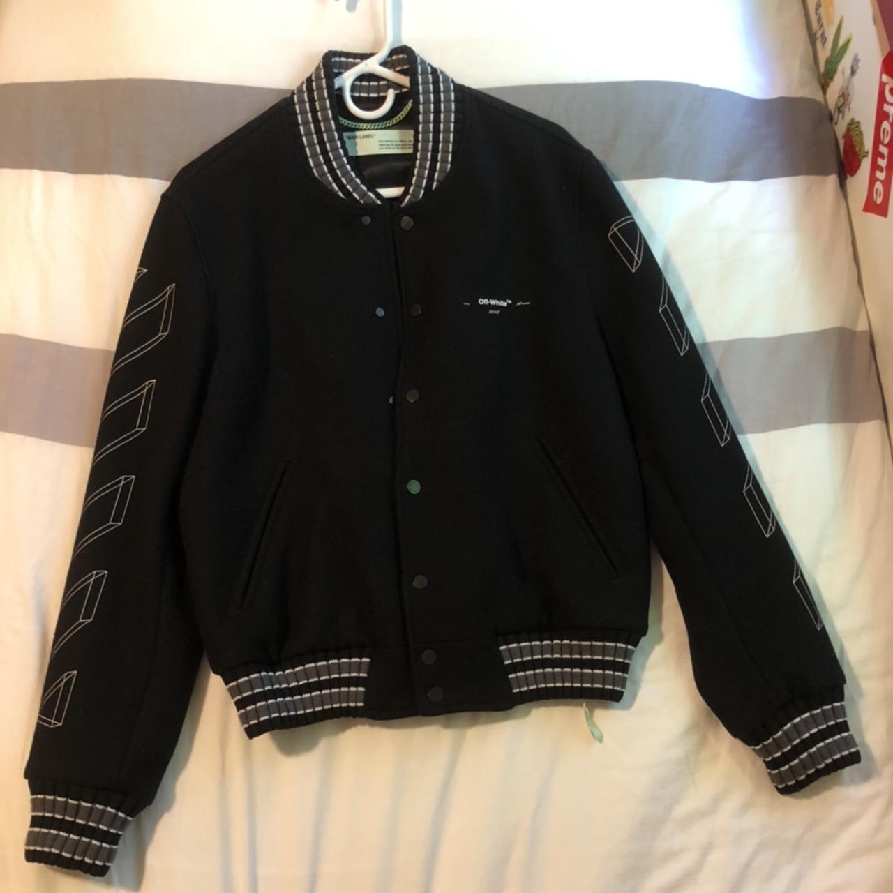 Off white 3d varsity jacket best sale