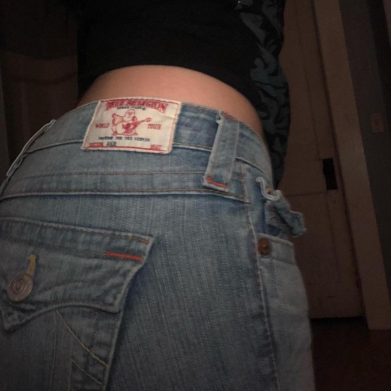 cyber y2k low waist true religion skinny jeans :)