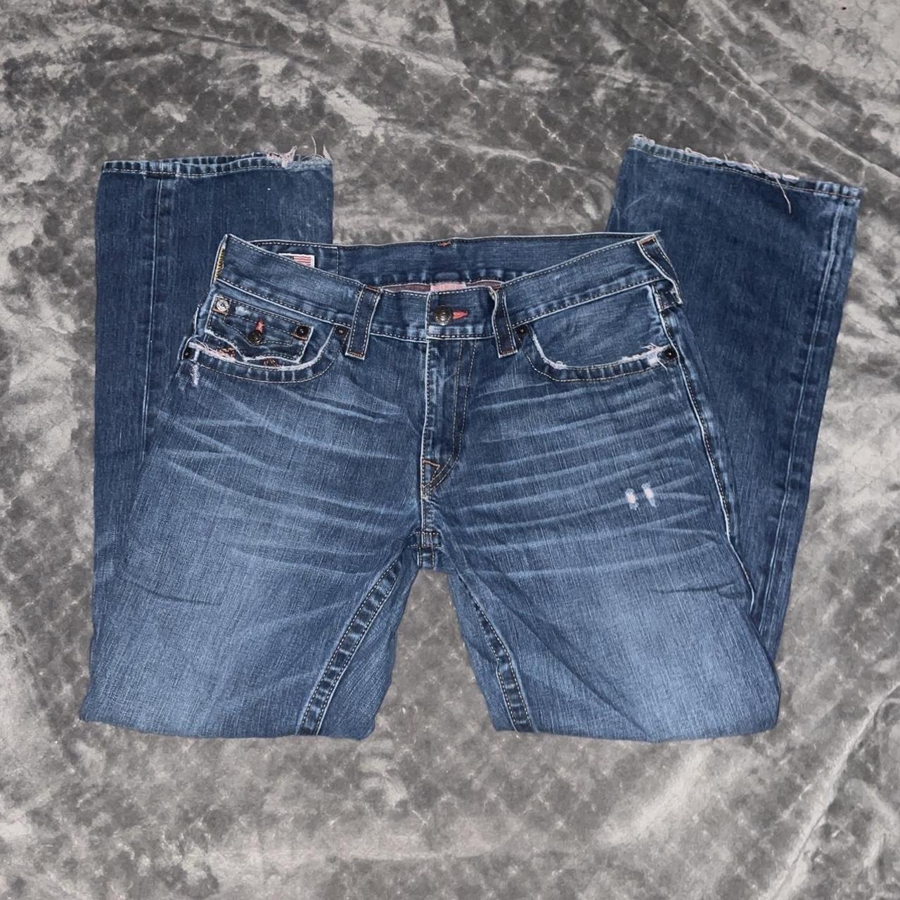 y2k true religion men jeans !! it has some... - Depop