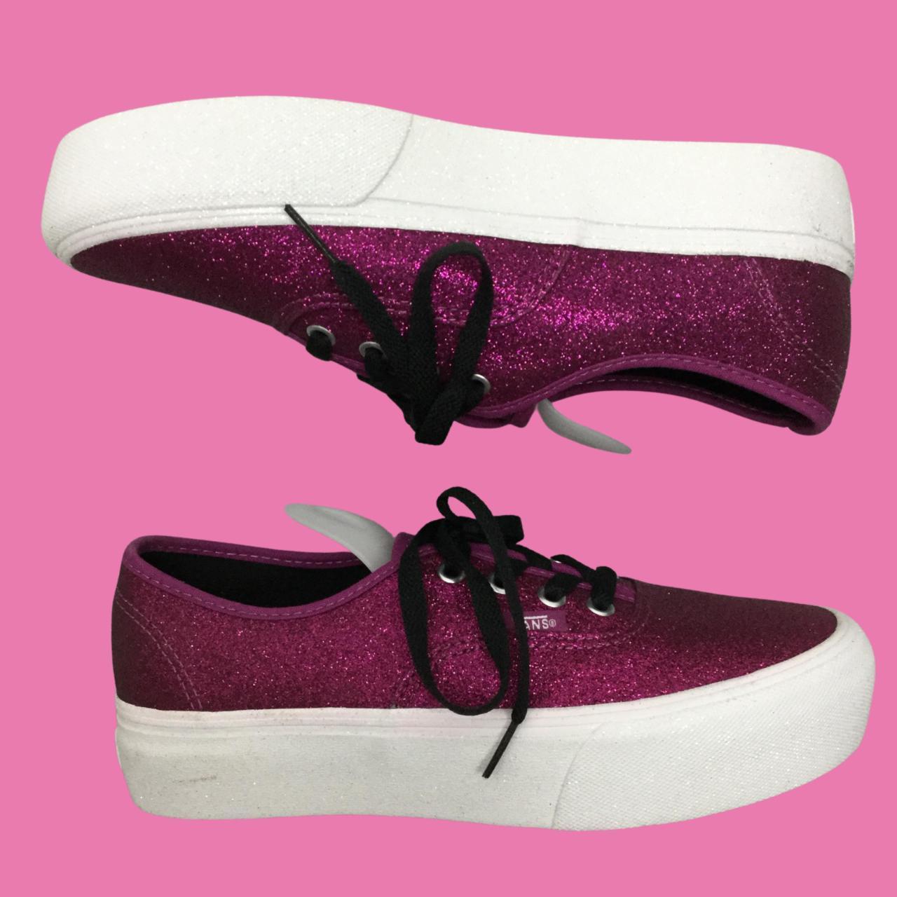 Product Image 1 - D8-08
VANS Trainers
-Glittered 
-Purple
-Lace up
-Ankle rise

Condition-