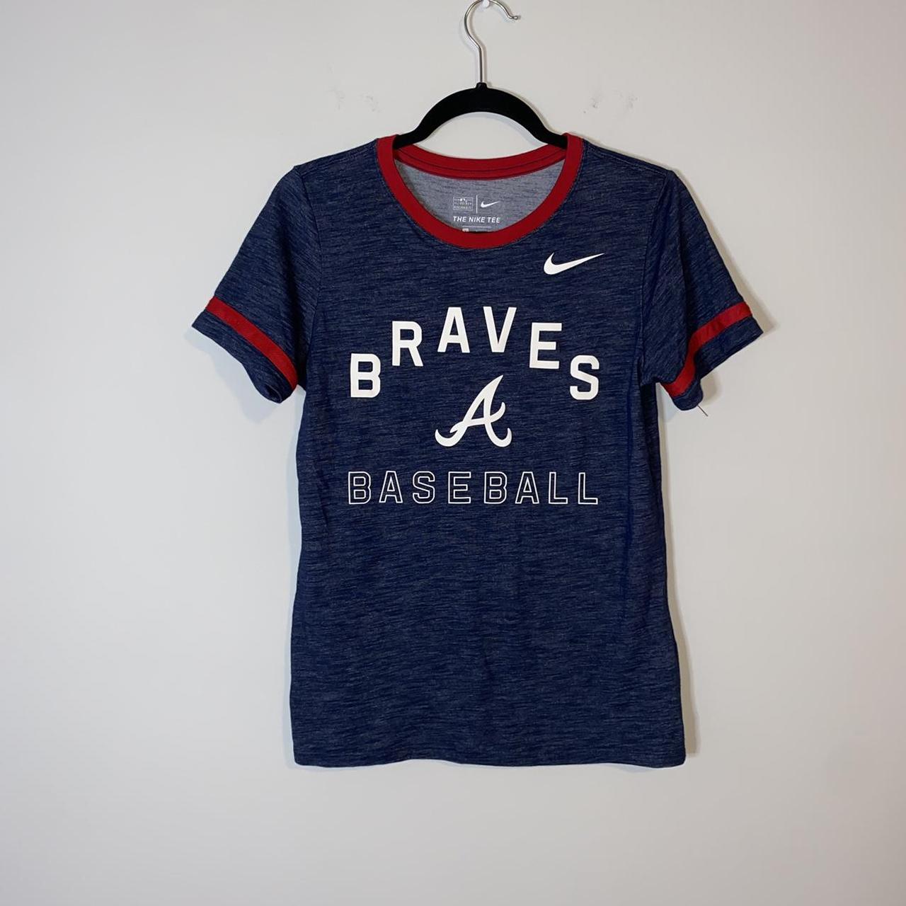 Atlanta Braves Nike Dri-Fit Short Sleeve Shirt Men's - Depop