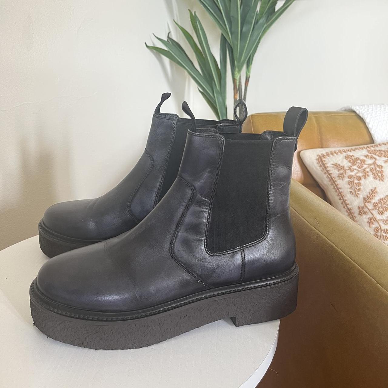 free people carmel platform boot in black... - Depop