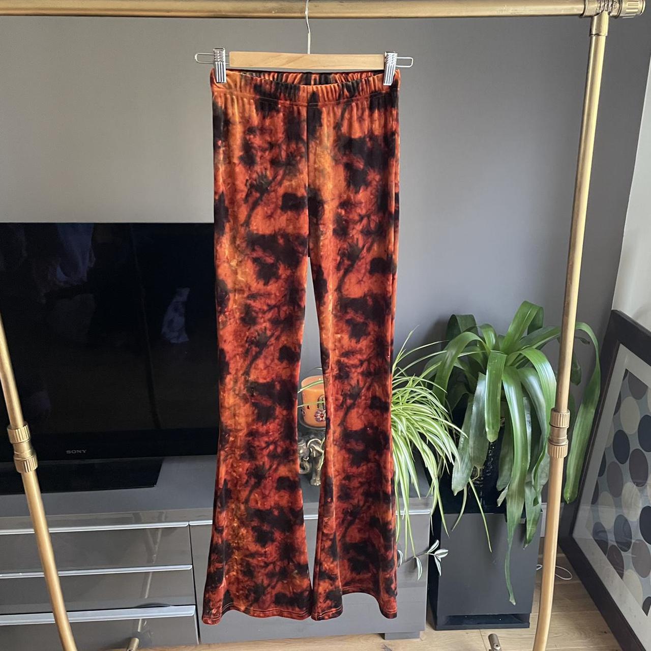 Urban Outfitters Archive Orange and black Tie-Dye... - Depop