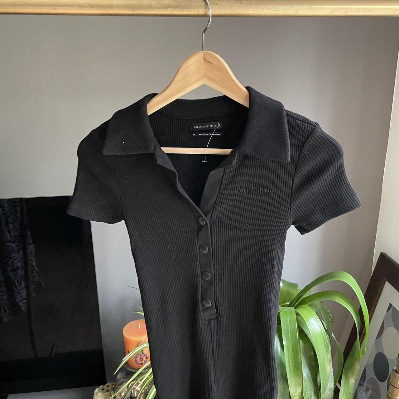 Urban outfitters iets frans black Zola Ribbed... - Depop
