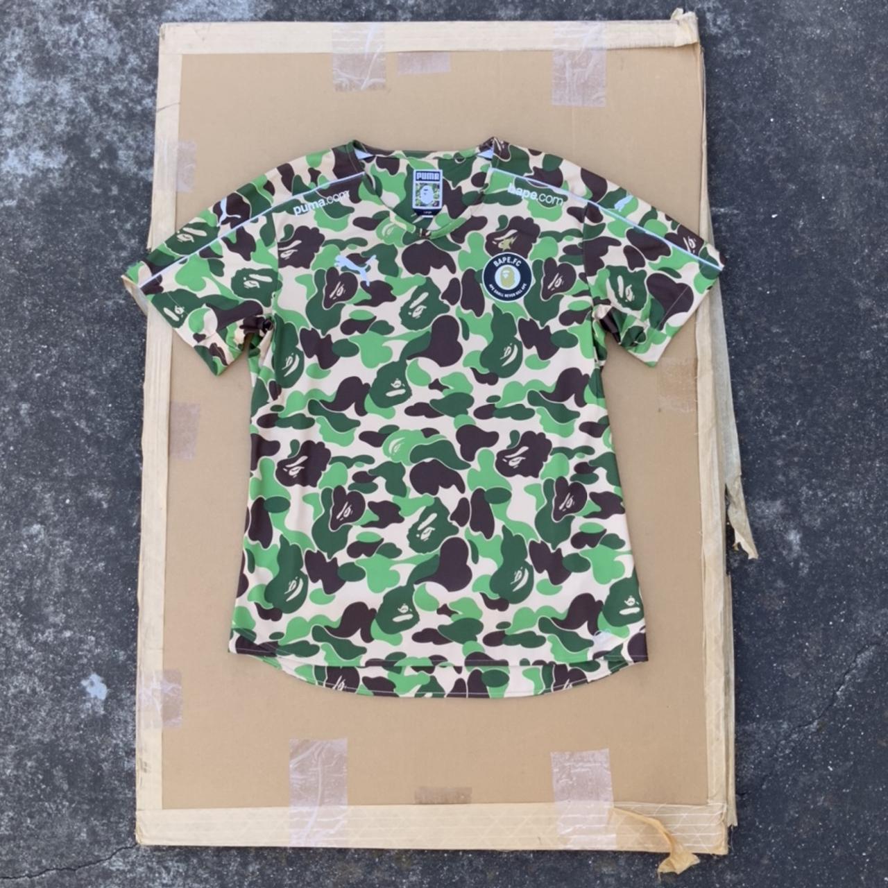 Bape X Puma Soccer Jersey Condition 10 10 Worn. Depop