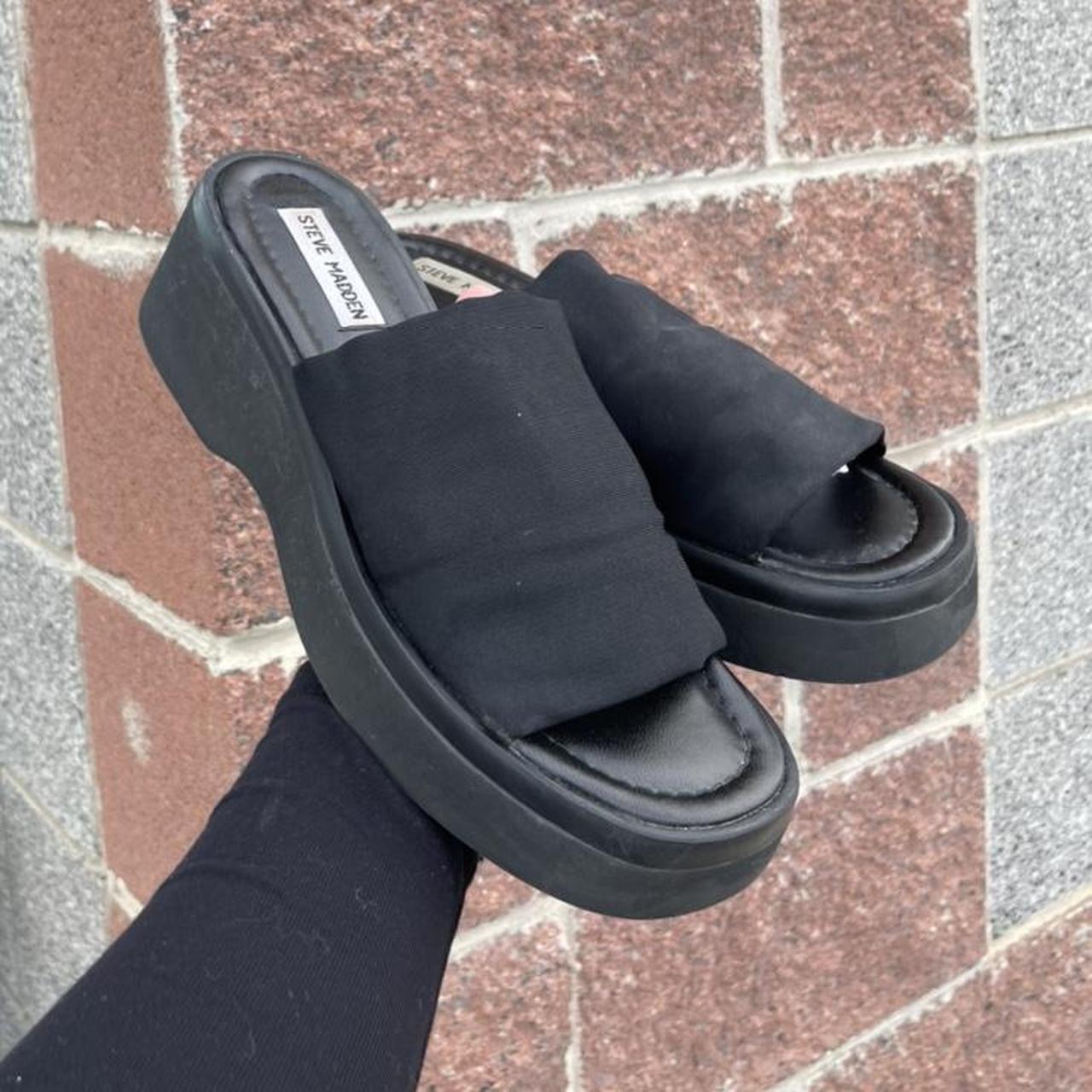 black steve madden slip ons