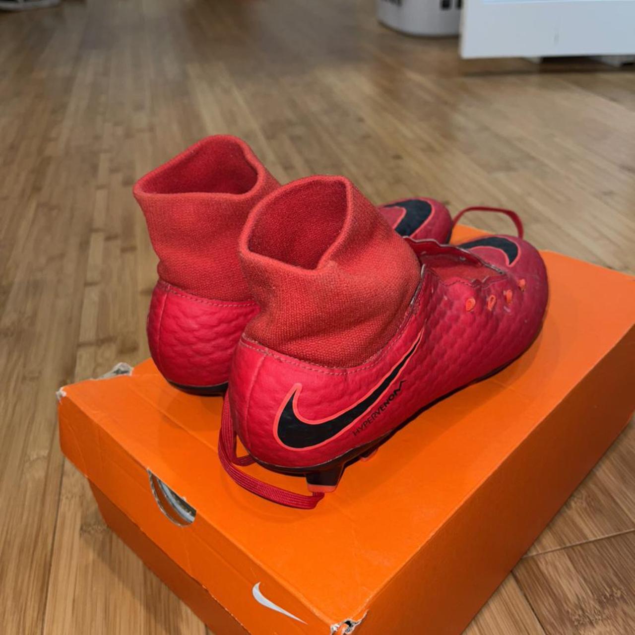 Red Nike hypervenom soccer cleats with | Depop