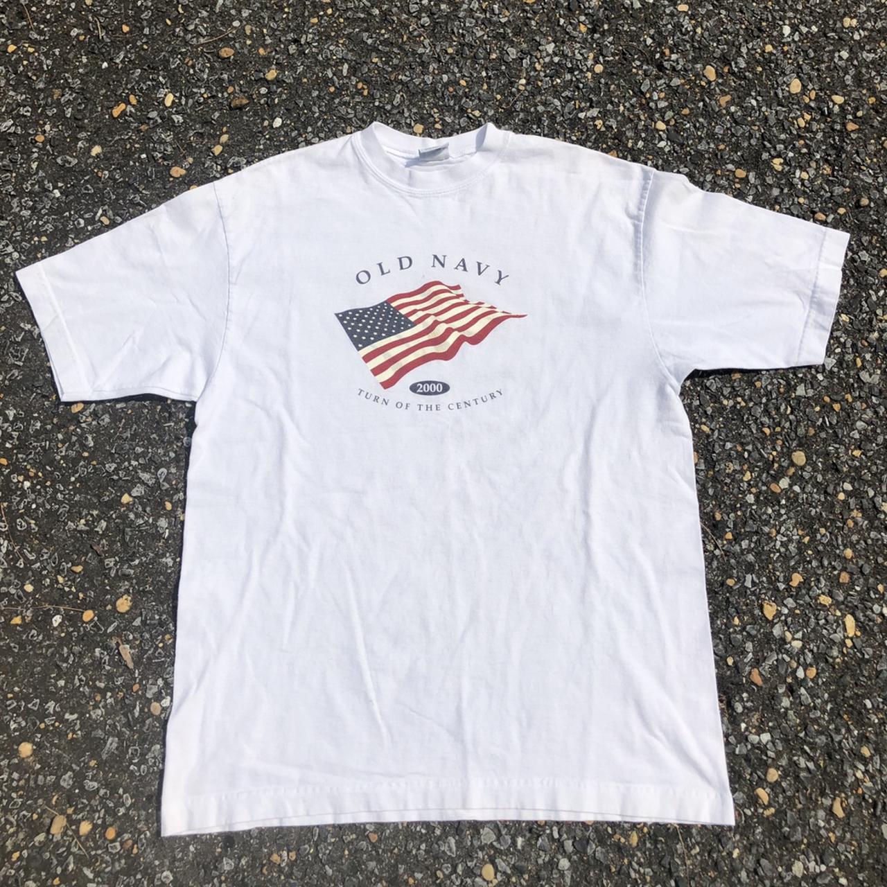 Vintage Old Navy 2000 American Flag Tee Size S, Pit