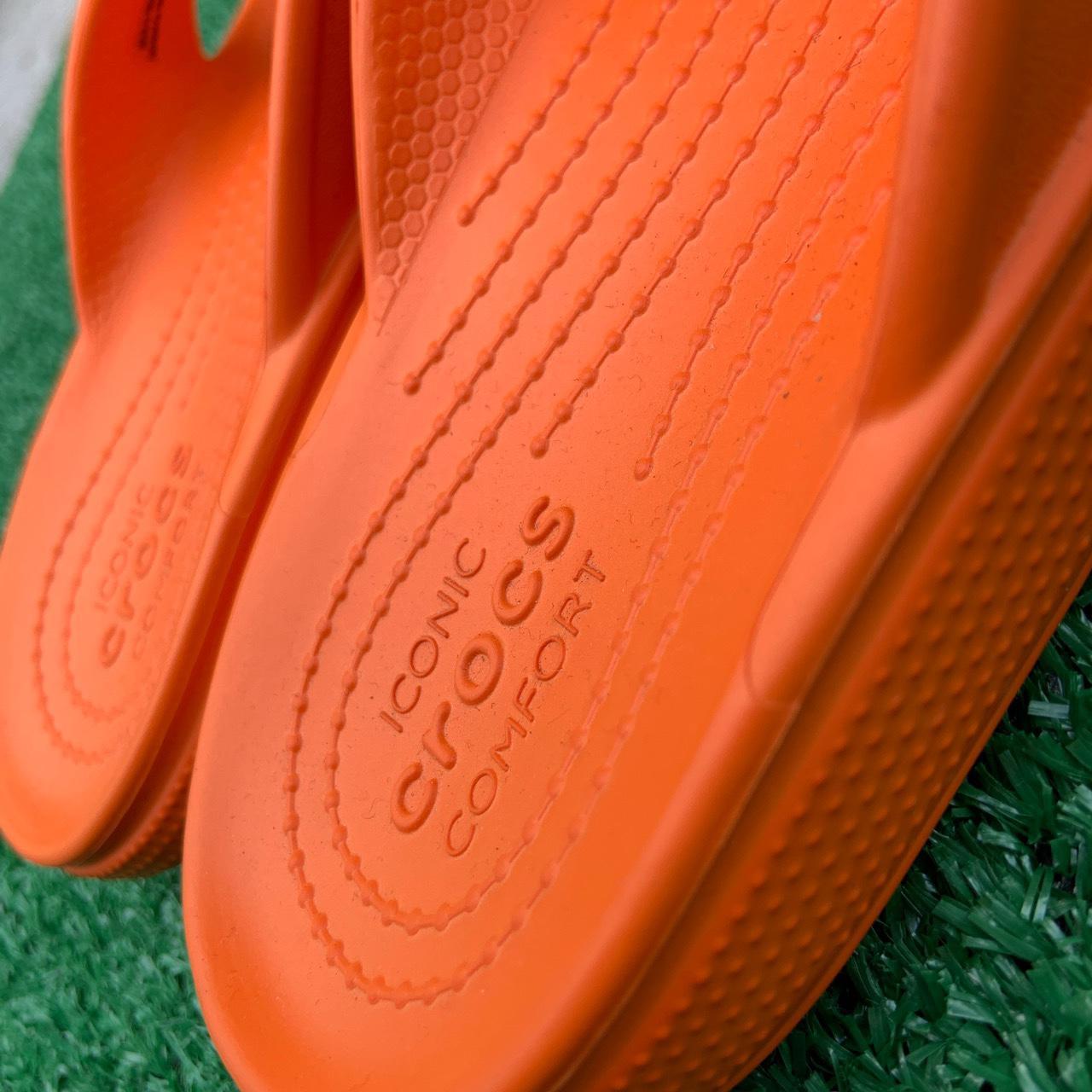 Orange crocs flip flops🧡 BRAND NEW FREE... Depop