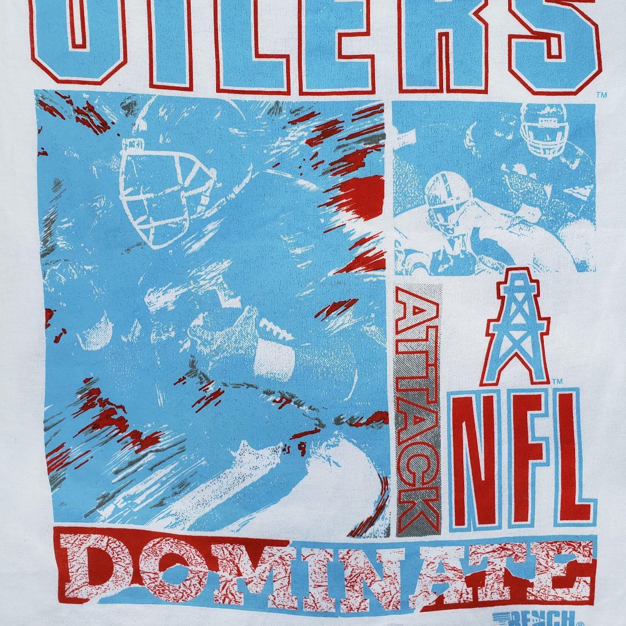Logo 7 Houston Oilers T shirt Size XL 1992 90s. - Depop