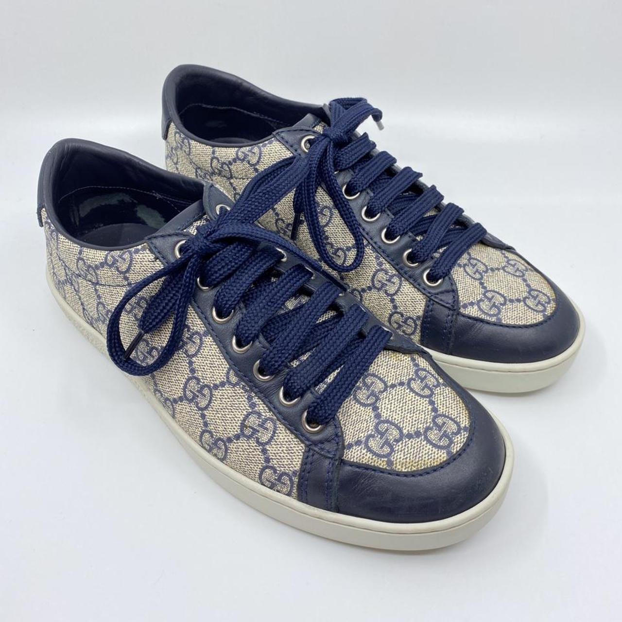 Gucci Women's Cream and Navy Trainers