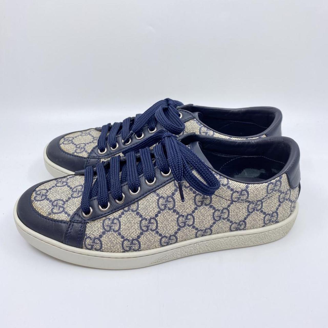 Gucci Women's Cream and Navy Trainers (4)