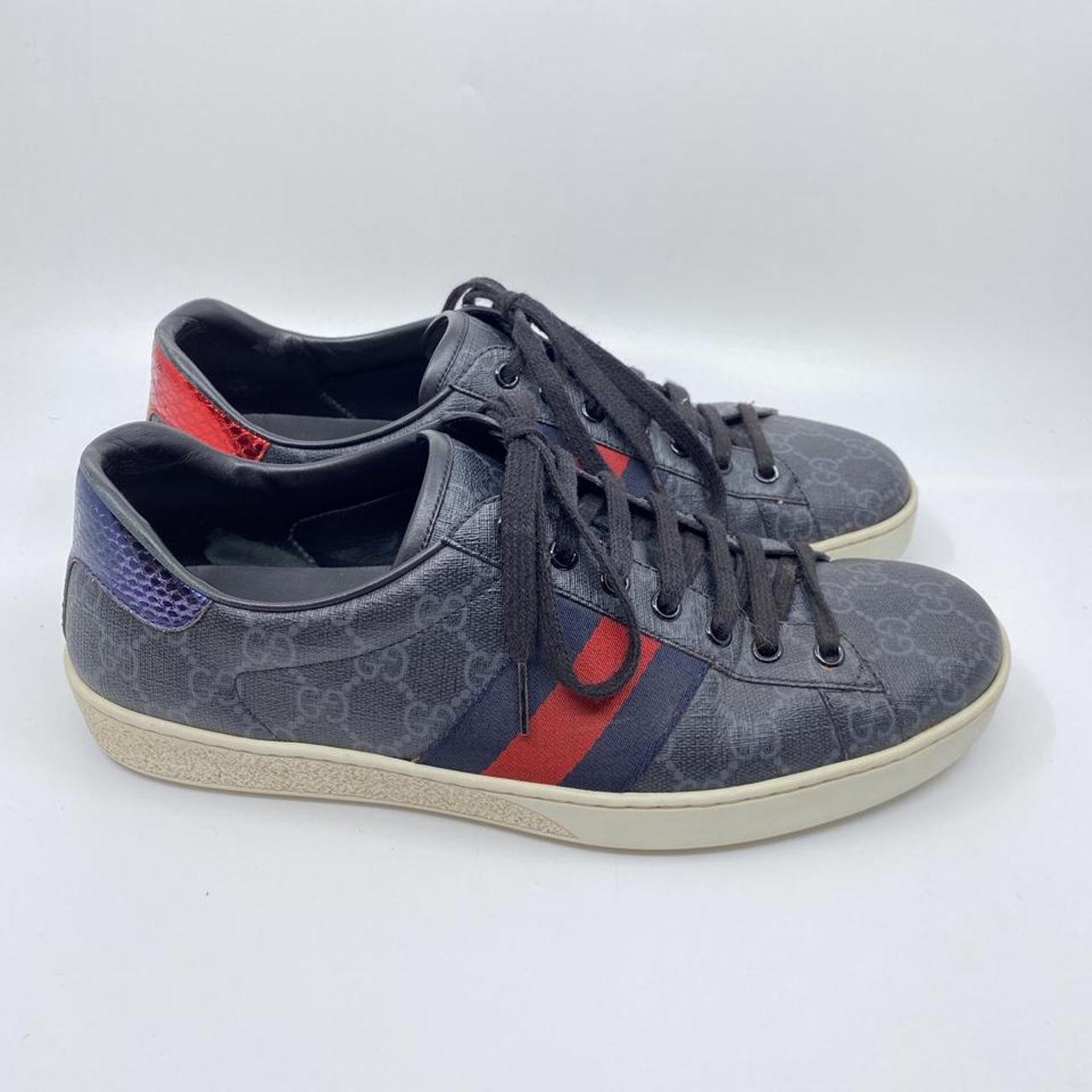 gucci navy trainers