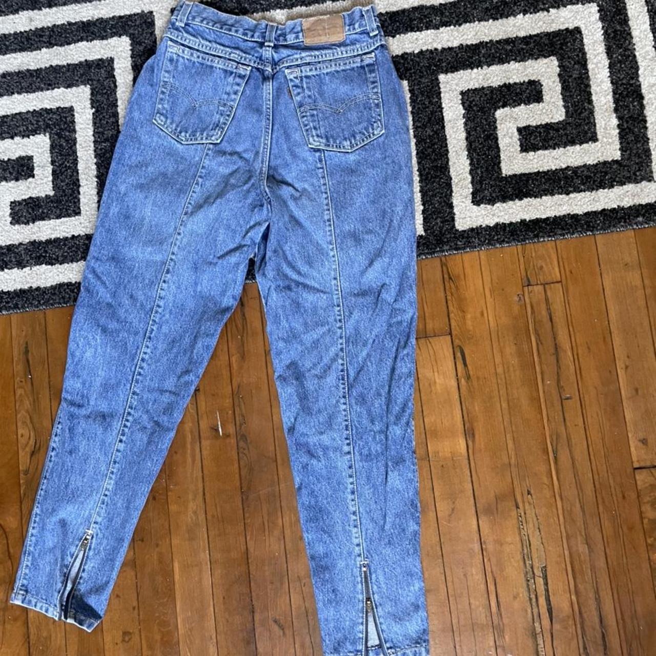 vintage levi’s high waisted tapered jeans with - Depop