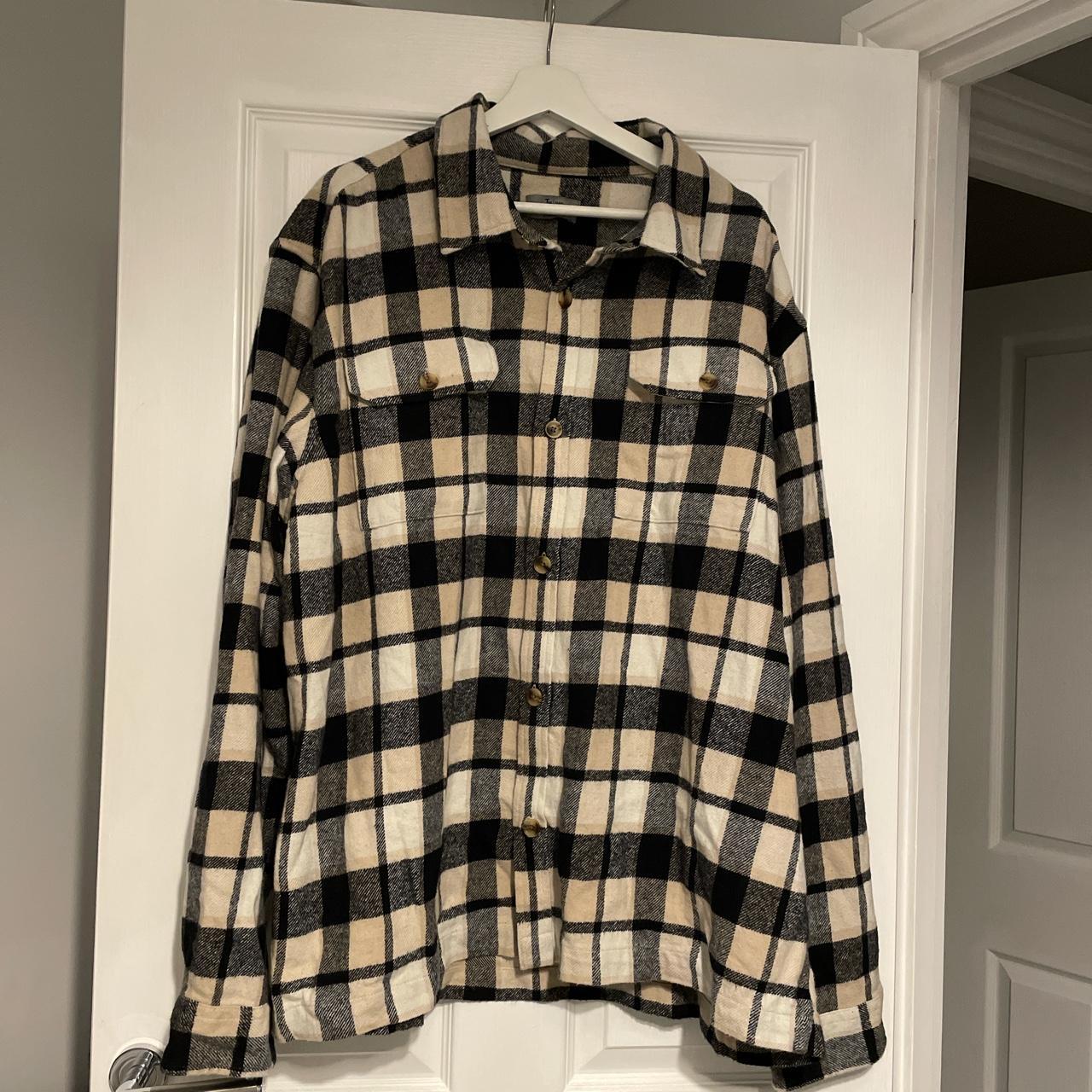 Brand new checked overshirt. Fleece. Never worn but... - Depop