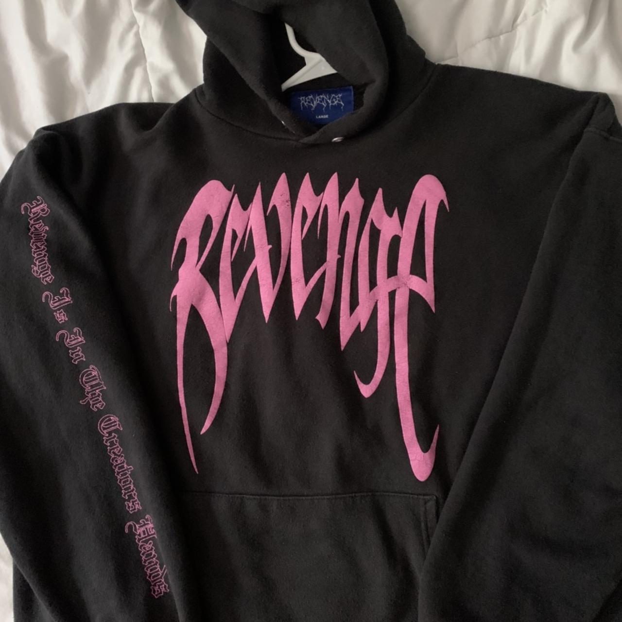 Revenge “No Love” Hoodie Condition 7/10 Cropped,... - Depop
