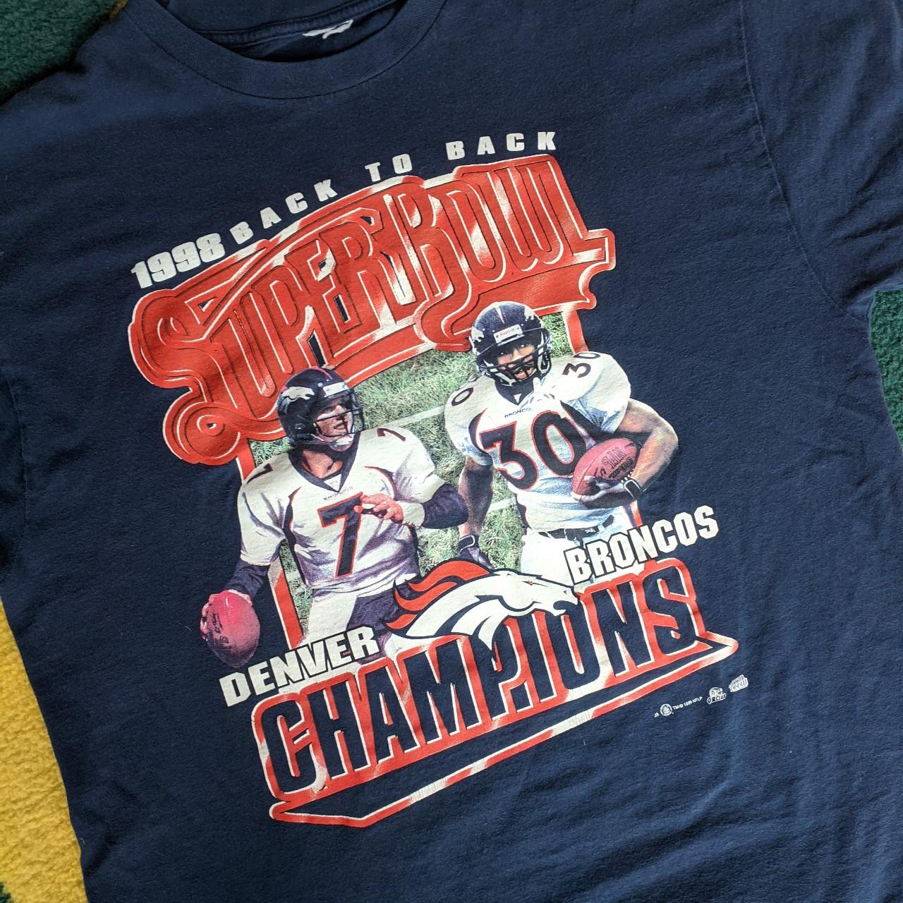 Vintage 90s 1998 Denver Broncos Super Bowl Champions - Depop