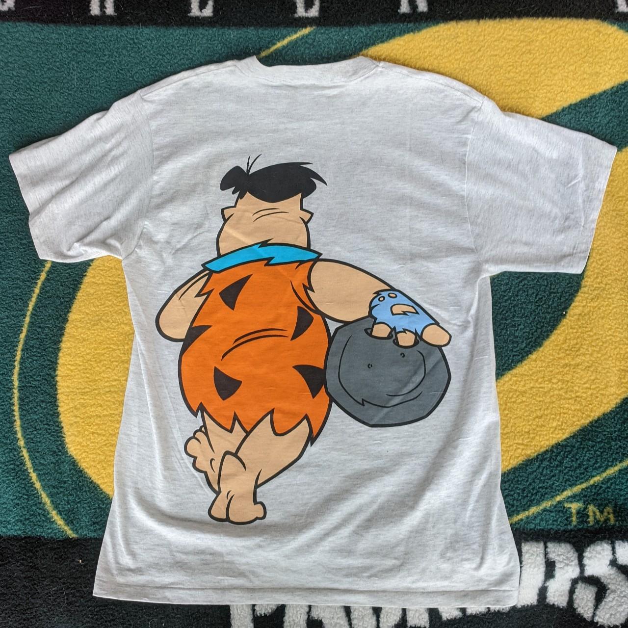 1993 The Flintstones Fred Bowling double sided... - Depop