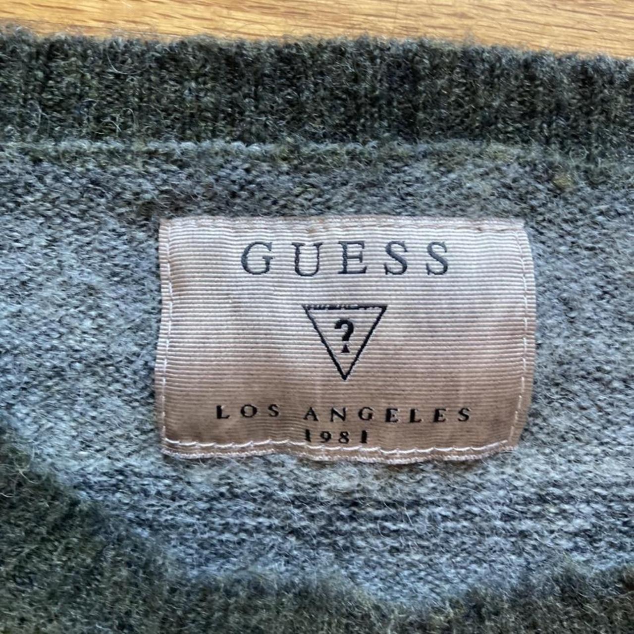 Medium Guess Los Angeles 1981 Sweater Very Fuzzy... - Depop