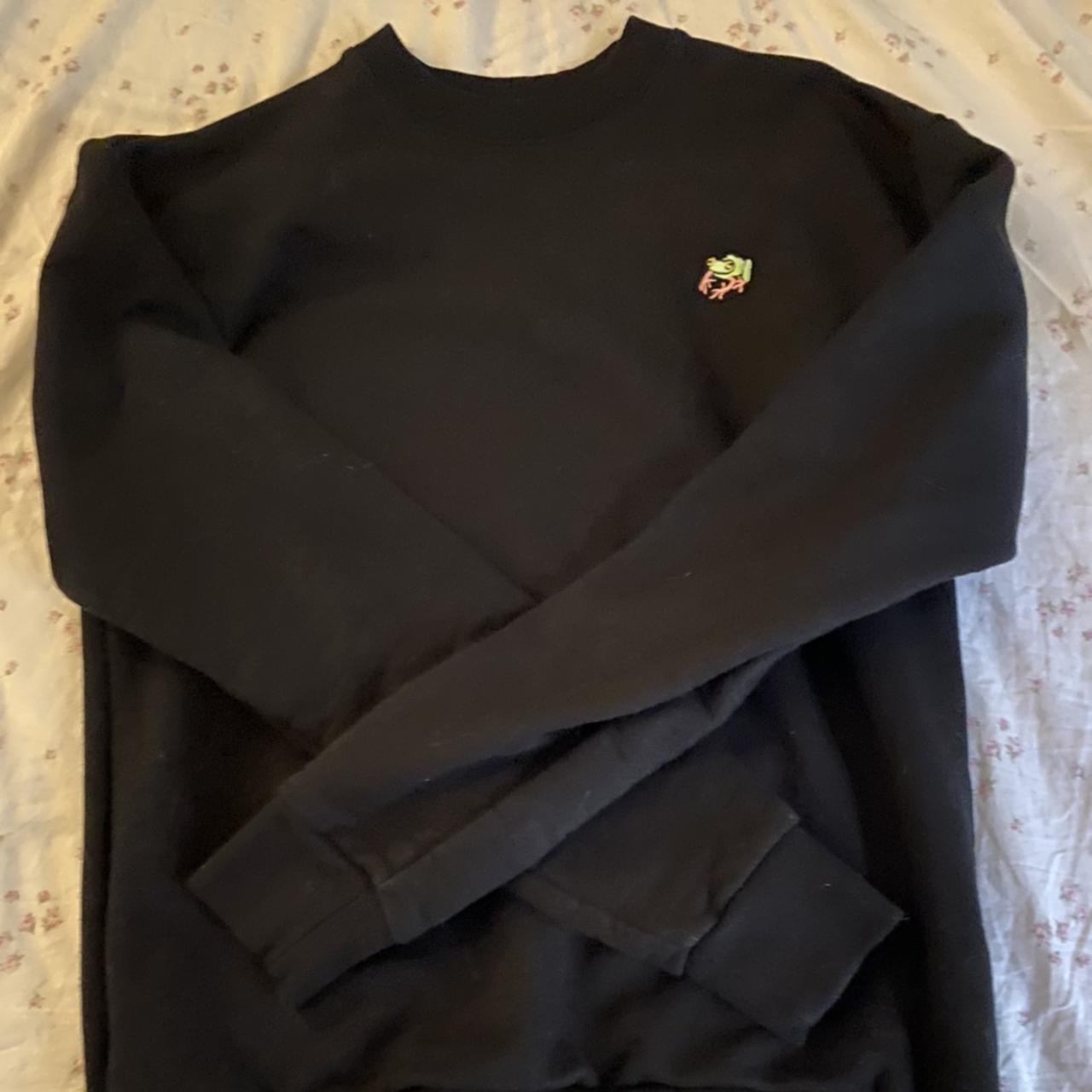 Golf Wang frog black crewneck sweater worn once no... - Depop