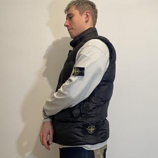 stone island garment dyed down filled gilet