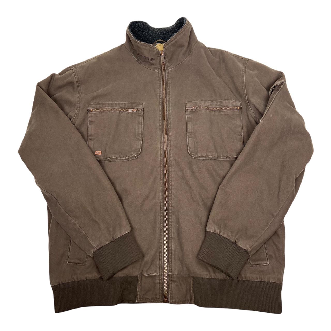 Vintage CAT Caterpillar Winter Jacket Wool... Depop