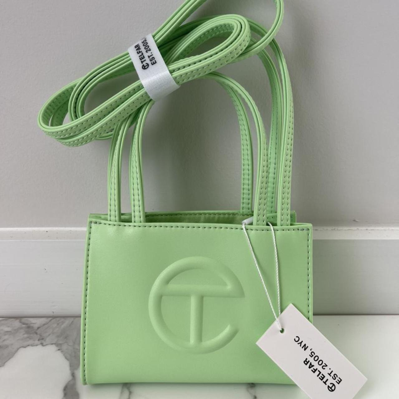 Telfar bag small double mint popular