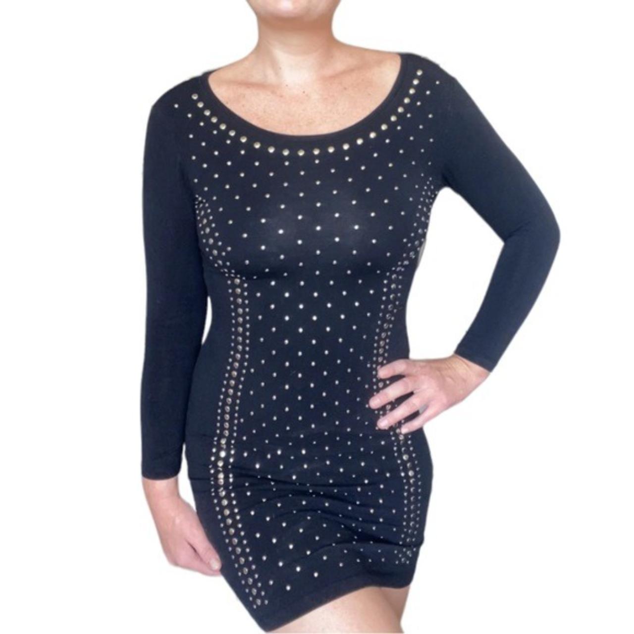 Long sleeve outlet studded bodycon dress